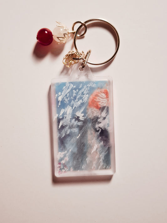 Žiemos žiburiai - Rankų darbo raktų pakabutis